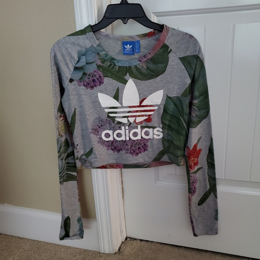 RARE Women's Adidas Long Sleeve Crop Top